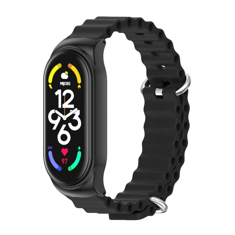 Cinturino per orologio MIJOBS CS Marine in silicone traspirante, For Xiaomi Mi Band 6 / 5, For Xiaomi Mi Band 7 / 7 NFC