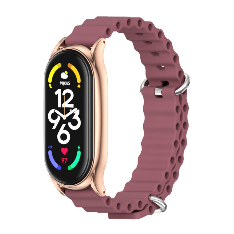 Cinturino per orologio traspirante in silicone marino MIJOBS PLUS, For Xiaomi Mi Band 6 / 5, For Xiaomi Mi Band 7 / 7 NFC