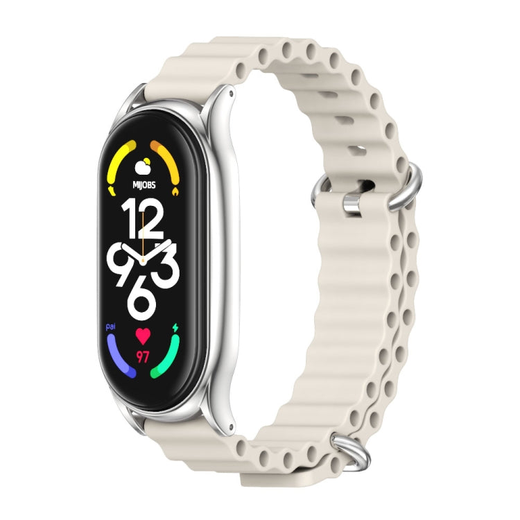 Cinturino per orologio traspirante in silicone marino MIJOBS PLUS, For Xiaomi Mi Band 6 / 5, For Xiaomi Mi Band 7 / 7 NFC