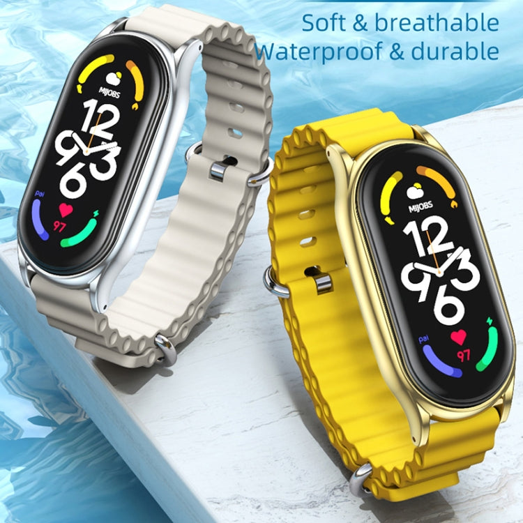 Cinturino per orologio traspirante in silicone marino MIJOBS PLUS, For Xiaomi Mi Band 6 / 5, For Xiaomi Mi Band 7 / 7 NFC