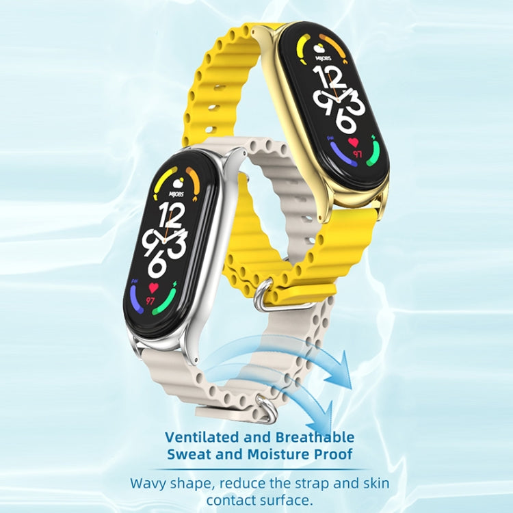 Cinturino per orologio traspirante in silicone marino MIJOBS PLUS, For Xiaomi Mi Band 6 / 5, For Xiaomi Mi Band 7 / 7 NFC
