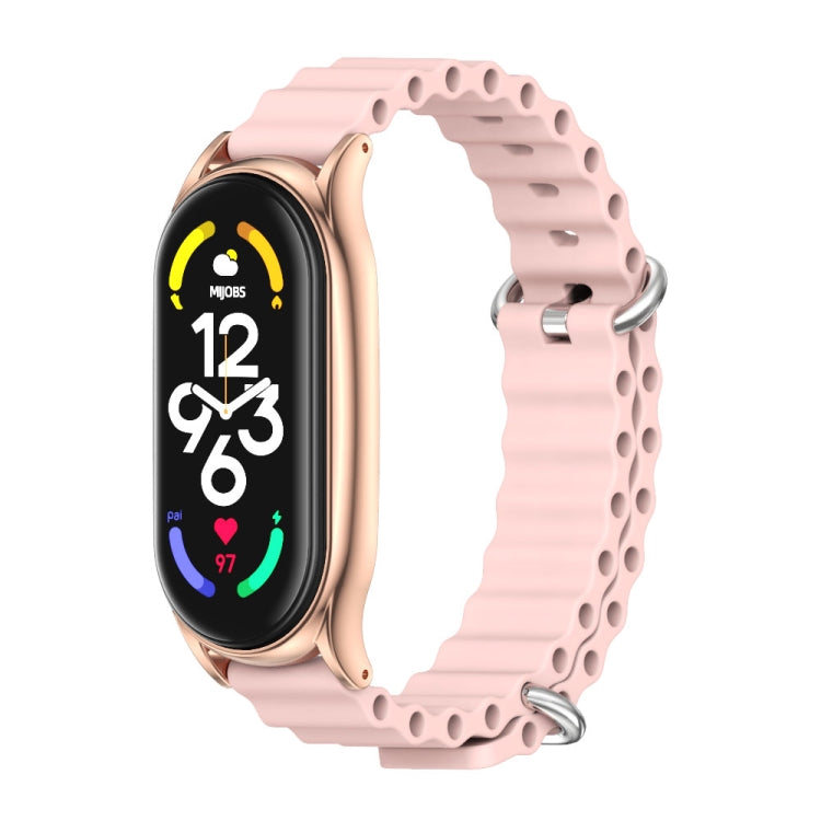 Cinturino per orologio traspirante in silicone marino MIJOBS PLUS, For Xiaomi Mi Band 6 / 5, For Xiaomi Mi Band 7 / 7 NFC