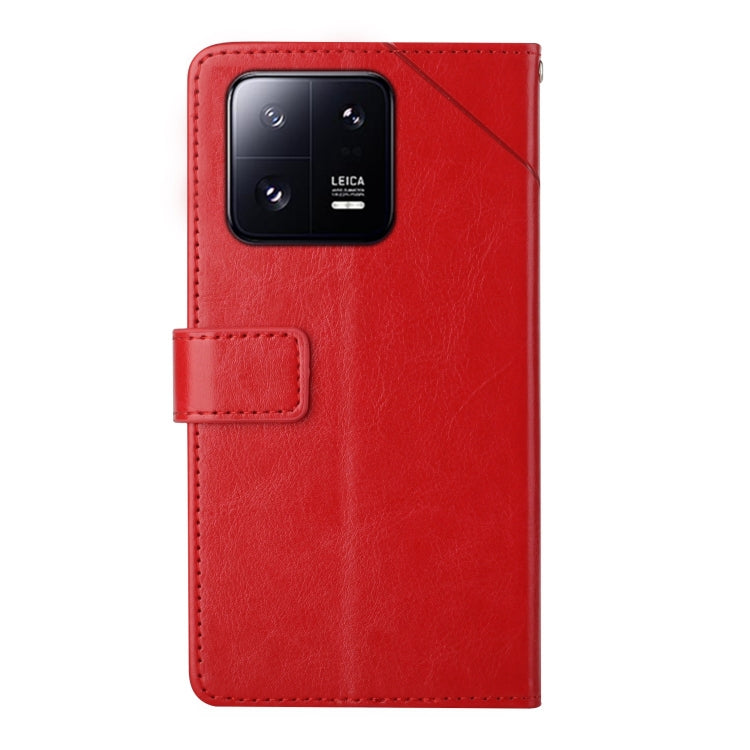 HT01 Cassa del telefono di cuoio di vibrazione del modello a forma di Y, For Xiaomi 13 Pro, For Samsung Galaxy A34 5G