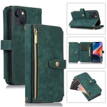 Custodia per cellulare in pelle con cerniera per portafoglio da 9 carte da sogno, For iPhone 14, For iPhone 14 Plus, For iPhone 14 Pro, For iPhone 14 Pro Max