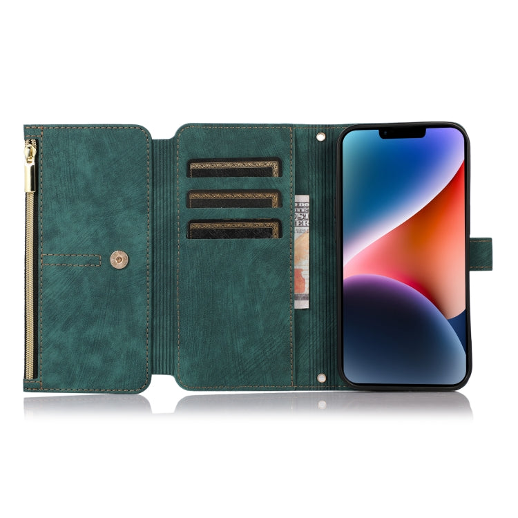 Custodia per cellulare in pelle con cerniera per portafoglio da 9 carte da sogno, For iPhone 14, For iPhone 14 Plus, For iPhone 14 Pro, For iPhone 14 Pro Max