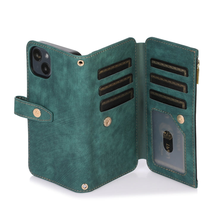 Custodia per cellulare in pelle con cerniera per portafoglio da 9 carte da sogno, For iPhone 14, For iPhone 14 Plus, For iPhone 14 Pro, For iPhone 14 Pro Max