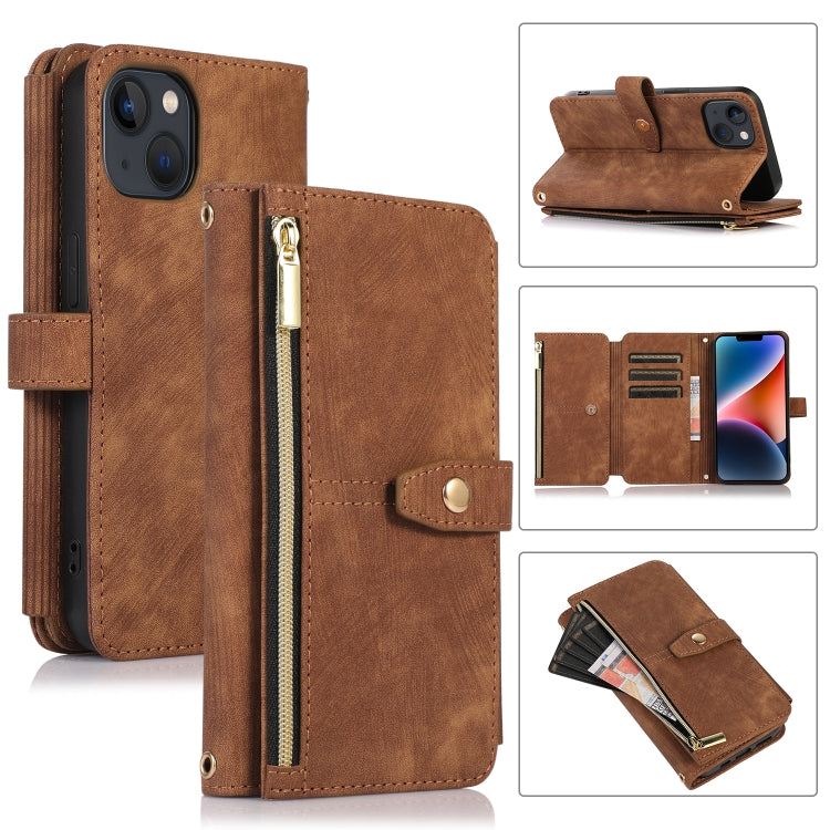 Custodia per cellulare in pelle con cerniera per portafoglio da 9 carte da sogno, For iPhone 14, For iPhone 14 Plus, For iPhone 14 Pro, For iPhone 14 Pro Max