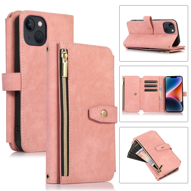 Custodia per cellulare in pelle con cerniera per portafoglio da 9 carte da sogno, For iPhone 14, For iPhone 14 Plus, For iPhone 14 Pro, For iPhone 14 Pro Max