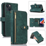 Custodia per cellulare in pelle con cerniera per portafoglio da 9 carte da sogno, For iPhone 14, For iPhone 14 Plus, For iPhone 14 Pro, For iPhone 14 Pro Max