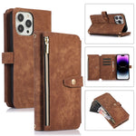 Custodia per cellulare in pelle con cerniera per portafoglio da 9 carte da sogno, For iPhone 14, For iPhone 14 Plus, For iPhone 14 Pro, For iPhone 14 Pro Max