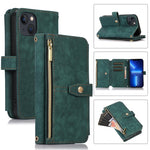 Custodia per cellulare in pelle con cerniera per portafoglio da 9 carte da sogno, For iPhone 13, For iPhone 13 Pro, For iPhone 13 Pro Max, For iPhone 12 mini