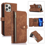 Custodia per cellulare in pelle con cerniera per portafoglio da 9 carte da sogno, For iPhone 13, For iPhone 13 Pro, For iPhone 13 Pro Max, For iPhone 12 mini