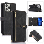Custodia per cellulare in pelle con cerniera per portafoglio da 9 carte da sogno, For iPhone 13, For iPhone 13 Pro, For iPhone 13 Pro Max, For iPhone 12 mini