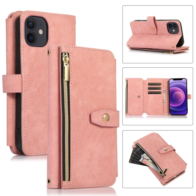 Custodia per cellulare in pelle con cerniera per portafoglio da 9 carte da sogno, For iPhone 13, For iPhone 13 Pro, For iPhone 13 Pro Max, For iPhone 12 mini
