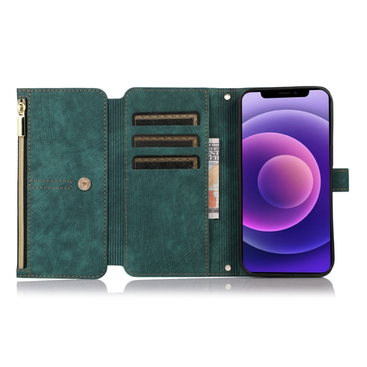 Custodia per cellulare in pelle con cerniera per portafoglio da 9 carte da sogno, For iPhone 12, For iPhone 12 Pro, For iPhone 12 Pro Max, For iPhone 11