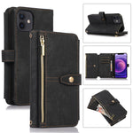 Custodia per cellulare in pelle con cerniera per portafoglio da 9 carte da sogno, For iPhone 12, For iPhone 12 Pro, For iPhone 12 Pro Max, For iPhone 11