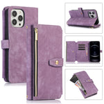 Custodia per cellulare in pelle con cerniera per portafoglio da 9 carte da sogno, For iPhone 12, For iPhone 12 Pro, For iPhone 12 Pro Max, For iPhone 11