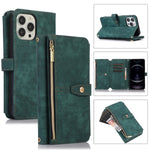Custodia per cellulare in pelle con cerniera per portafoglio da 9 carte da sogno, For iPhone 12, For iPhone 12 Pro, For iPhone 12 Pro Max, For iPhone 11