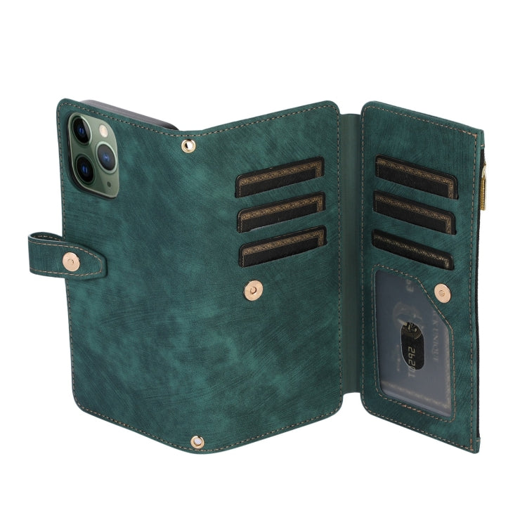 Custodia per cellulare in pelle con cerniera per portafoglio da 9 carte da sogno, For iPhone 11 Pro, For iPhone 11 Pro Max, For iPhone X / XS, For iPhone XR