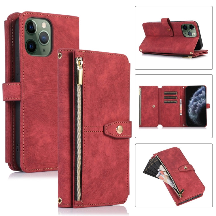 Custodia per cellulare in pelle con cerniera per portafoglio da 9 carte da sogno, For iPhone 11 Pro, For iPhone 11 Pro Max, For iPhone X / XS, For iPhone XR