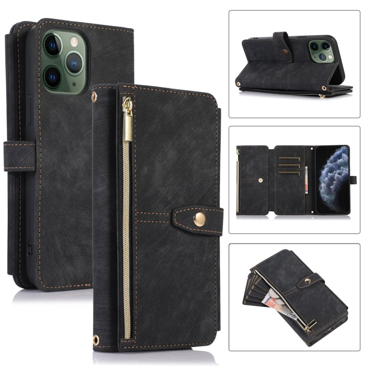 Custodia per cellulare in pelle con cerniera per portafoglio da 9 carte da sogno, For iPhone 11 Pro, For iPhone 11 Pro Max, For iPhone X / XS, For iPhone XR