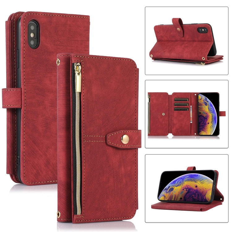 Custodia per cellulare in pelle con cerniera per portafoglio da 9 carte da sogno, For iPhone 11 Pro, For iPhone 11 Pro Max, For iPhone X / XS, For iPhone XR