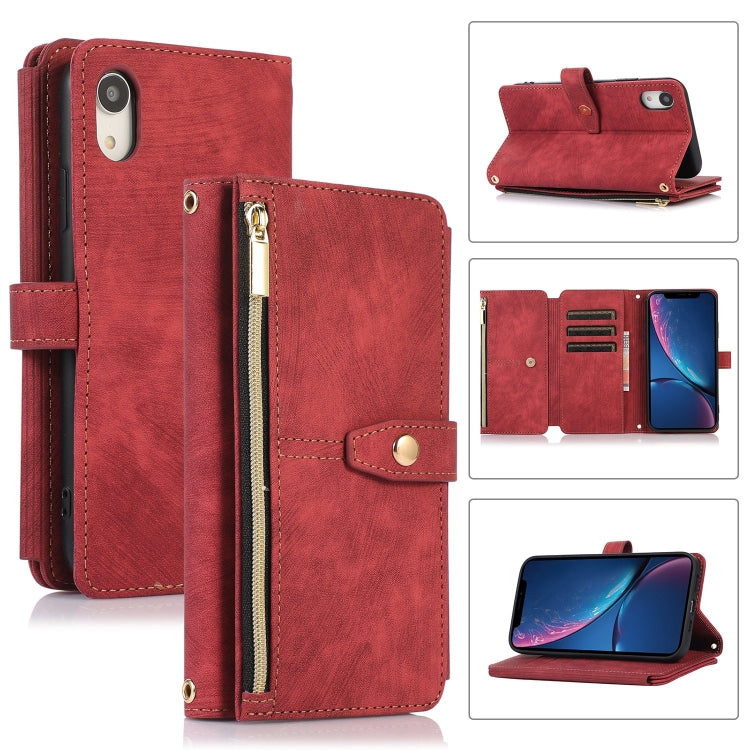 Custodia per cellulare in pelle con cerniera per portafoglio da 9 carte da sogno, For iPhone 11 Pro, For iPhone 11 Pro Max, For iPhone X / XS, For iPhone XR