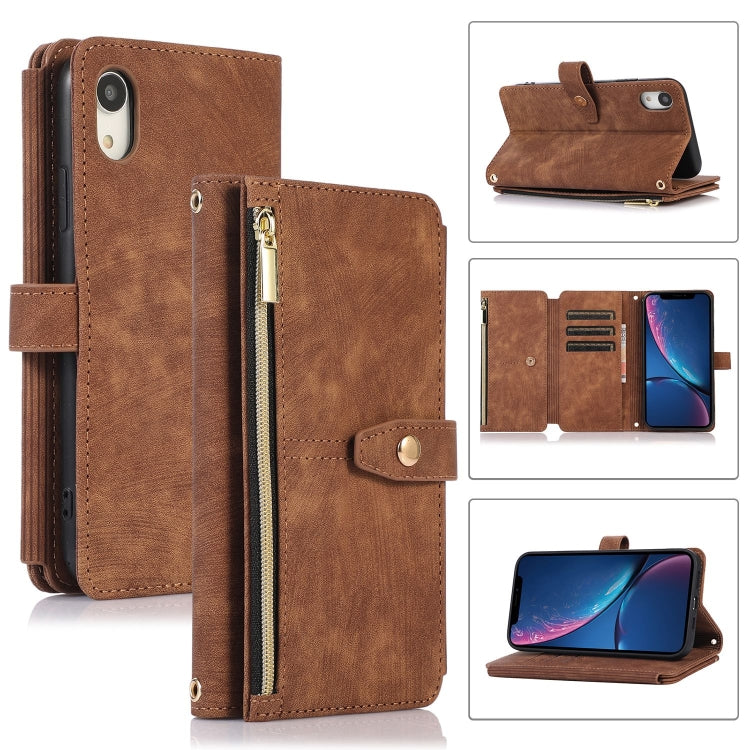 Custodia per cellulare in pelle con cerniera per portafoglio da 9 carte da sogno, For iPhone 11 Pro, For iPhone 11 Pro Max, For iPhone X / XS, For iPhone XR