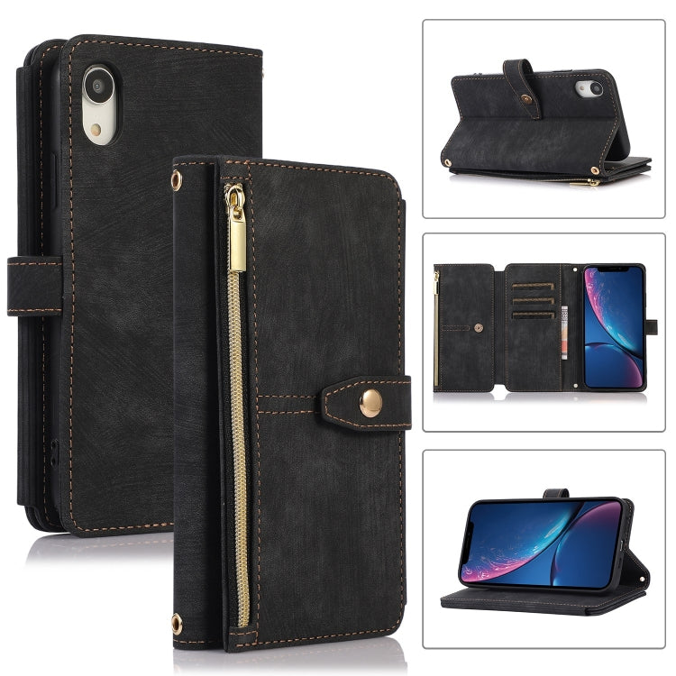 Custodia per cellulare in pelle con cerniera per portafoglio da 9 carte da sogno, For iPhone 11 Pro, For iPhone 11 Pro Max, For iPhone X / XS, For iPhone XR