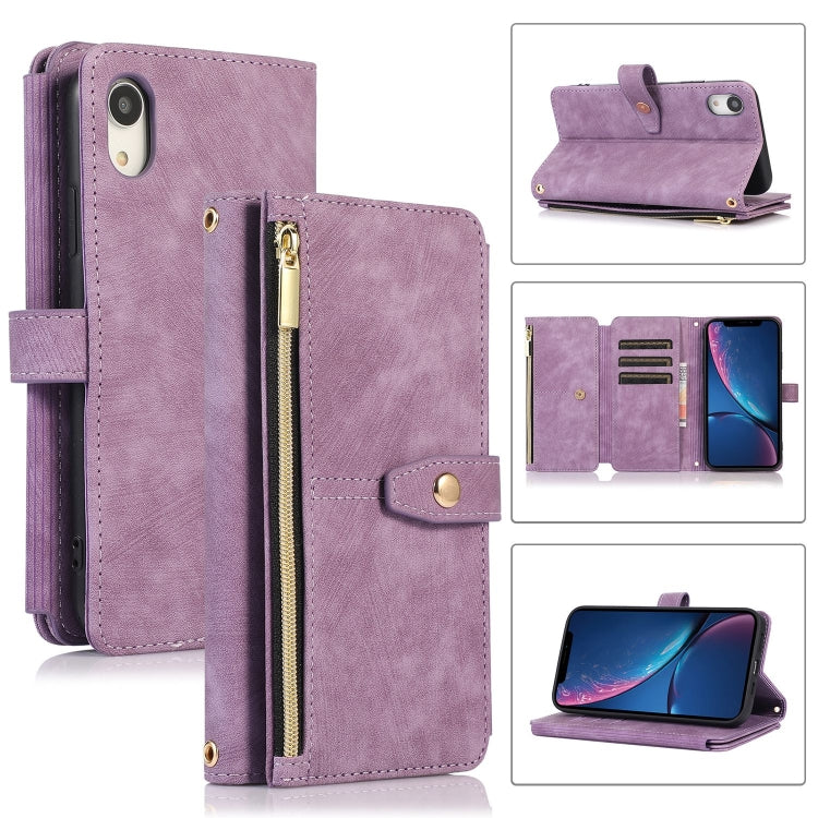 Custodia per cellulare in pelle con cerniera per portafoglio da 9 carte da sogno, For iPhone 11 Pro, For iPhone 11 Pro Max, For iPhone X / XS, For iPhone XR