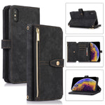 Custodia per cellulare in pelle con cerniera per portafoglio da 9 carte da sogno, For iPhone XS Max, For iPhone SE 2022 / 2020 / 7 / 8, For iPhone 7 Plus / 8 Plus