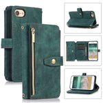 Custodia per cellulare in pelle con cerniera per portafoglio da 9 carte da sogno, For iPhone XS Max, For iPhone SE 2022 / 2020 / 7 / 8, For iPhone 7 Plus / 8 Plus
