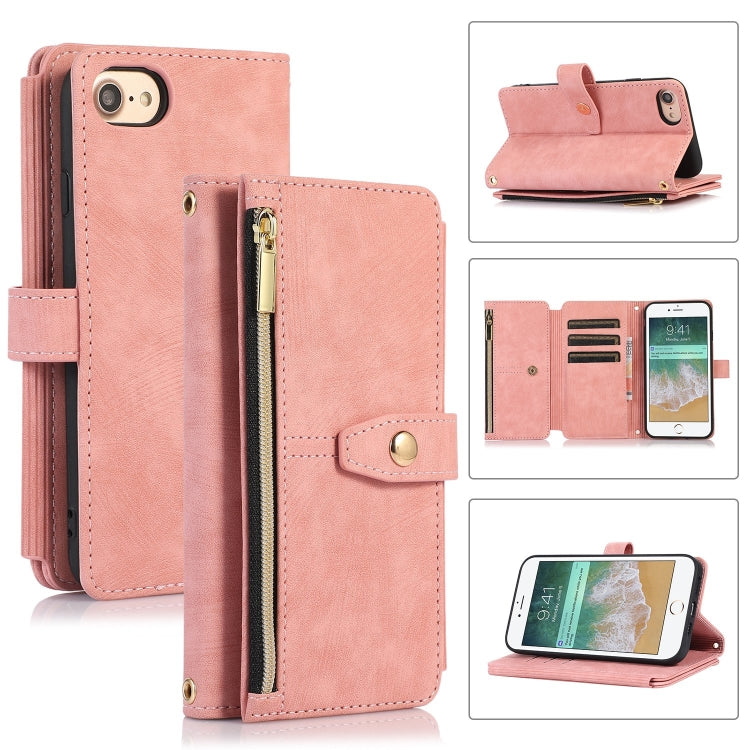 Custodia per cellulare in pelle con cerniera per portafoglio da 9 carte da sogno, For iPhone XS Max, For iPhone SE 2022 / 2020 / 7 / 8, For iPhone 7 Plus / 8 Plus