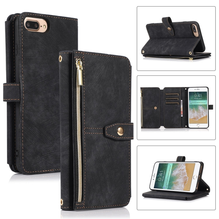 Custodia per cellulare in pelle con cerniera per portafoglio da 9 carte da sogno, For iPhone XS Max, For iPhone SE 2022 / 2020 / 7 / 8, For iPhone 7 Plus / 8 Plus