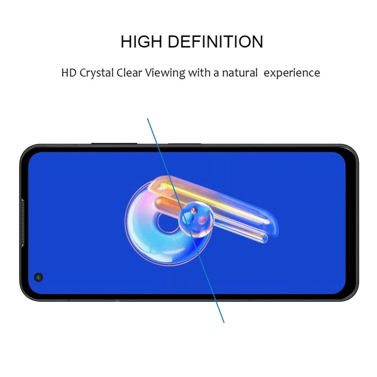 Pellicola in vetro temperato per protezione dello schermo a copertura totale con colla completa, For Asus Zenfone 9 (1 PC)