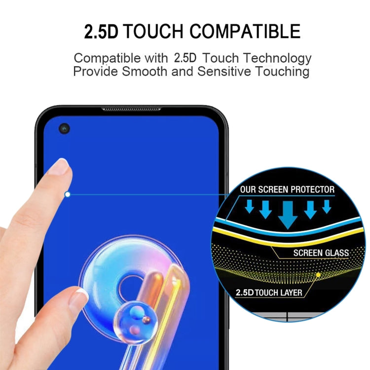 Pellicola in vetro temperato per protezione dello schermo a copertura totale con colla completa, For Asus Zenfone 9 (1 PC)