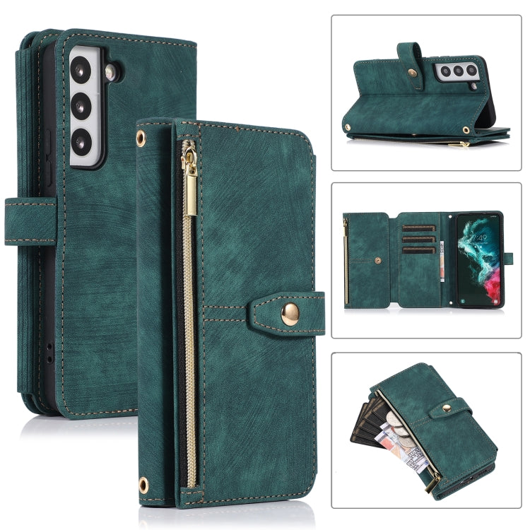 Custodia per cellulare in pelle con cerniera per portafoglio da 9 carte da sogno, For Samsung Galaxy S23 5G, For Samsung Galaxy S23+ 5G, For Samsung Galaxy S23 Ultra 5G, For Samsung Galaxy S22 5G