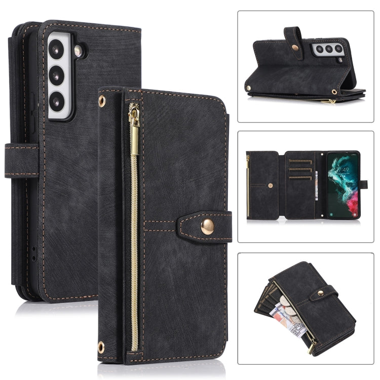 Custodia per cellulare in pelle con cerniera per portafoglio da 9 carte da sogno, For Samsung Galaxy S23 5G, For Samsung Galaxy S23+ 5G, For Samsung Galaxy S23 Ultra 5G, For Samsung Galaxy S22 5G
