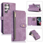 Custodia per cellulare in pelle con cerniera per portafoglio da 9 carte da sogno, For Samsung Galaxy S22+ 5G, For Samsung Galaxy S22 Ultra 5G, For Samsung Galaxy S21 5G, For Samsung Galaxy S21+ 5G