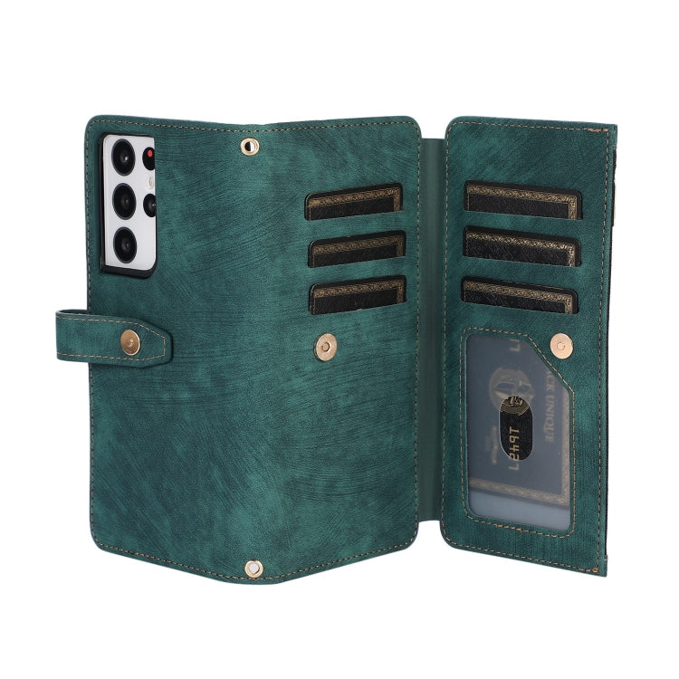 Custodia per cellulare in pelle con cerniera per portafoglio da 9 carte da sogno, For Samsung Galaxy S21 Ultra 5G, For Samsung Galaxy S20, For Samsung Galaxy S20+, For Samsung Galaxy S20 Ultra