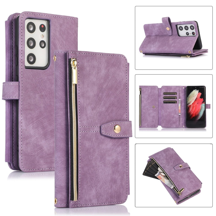 Custodia per cellulare in pelle con cerniera per portafoglio da 9 carte da sogno, For Samsung Galaxy S21 Ultra 5G, For Samsung Galaxy S20, For Samsung Galaxy S20+, For Samsung Galaxy S20 Ultra