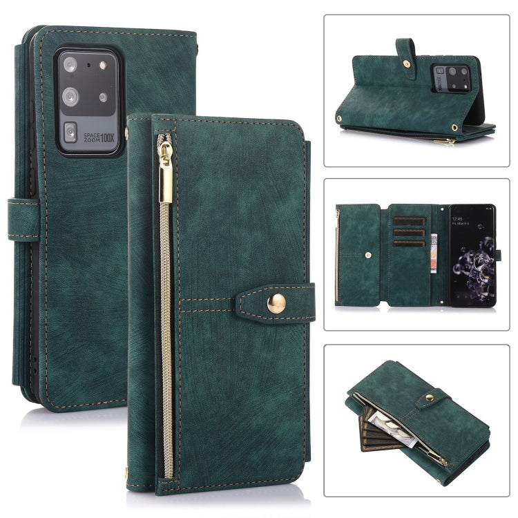 Custodia per cellulare in pelle con cerniera per portafoglio da 9 carte da sogno, For Samsung Galaxy S21 Ultra 5G, For Samsung Galaxy S20, For Samsung Galaxy S20+, For Samsung Galaxy S20 Ultra