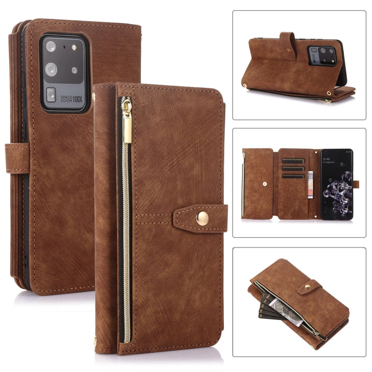 Custodia per cellulare in pelle con cerniera per portafoglio da 9 carte da sogno, For Samsung Galaxy S21 Ultra 5G, For Samsung Galaxy S20, For Samsung Galaxy S20+, For Samsung Galaxy S20 Ultra