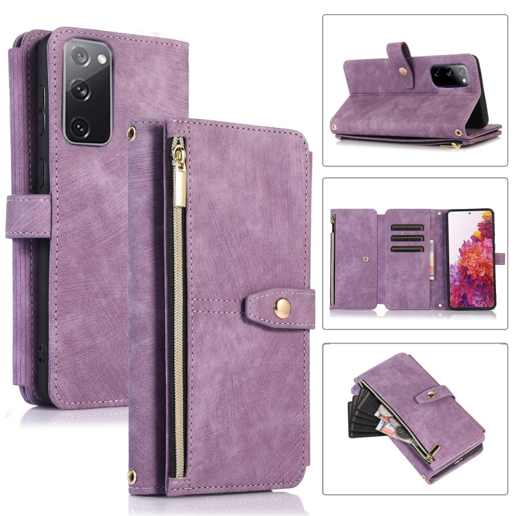 Custodia per cellulare in pelle con cerniera per portafoglio da 9 carte da sogno, For Samsung Galaxy S20 FE, For Samsung Galaxy S10, For Samsung Galaxy S10+, For Samsung Galaxy S10e