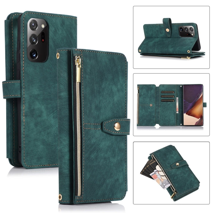 Custodia per cellulare in pelle con cerniera per portafoglio da 9 carte da sogno, For Samsung Galaxy Note20, For Samsung Galaxy Note20 Ultra, For Samsung Galaxy Note10, For Samsung Galaxy Note10+