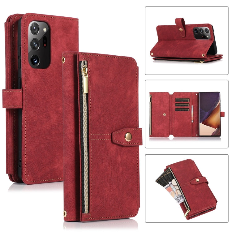 Custodia per cellulare in pelle con cerniera per portafoglio da 9 carte da sogno, For Samsung Galaxy Note20, For Samsung Galaxy Note20 Ultra, For Samsung Galaxy Note10, For Samsung Galaxy Note10+