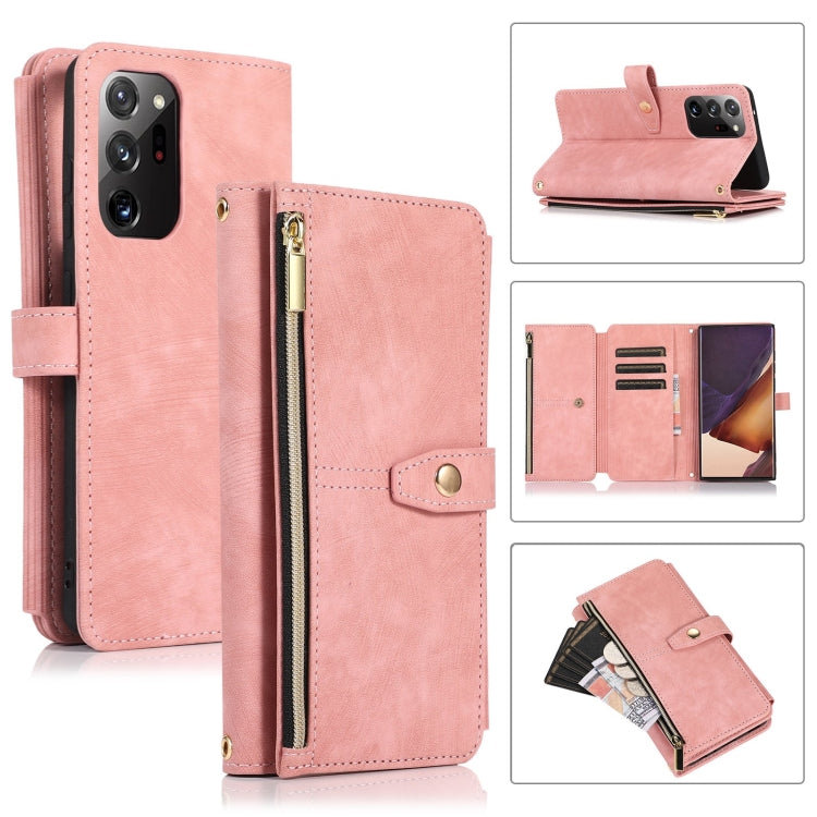 Custodia per cellulare in pelle con cerniera per portafoglio da 9 carte da sogno, For Samsung Galaxy Note20, For Samsung Galaxy Note20 Ultra, For Samsung Galaxy Note10, For Samsung Galaxy Note10+