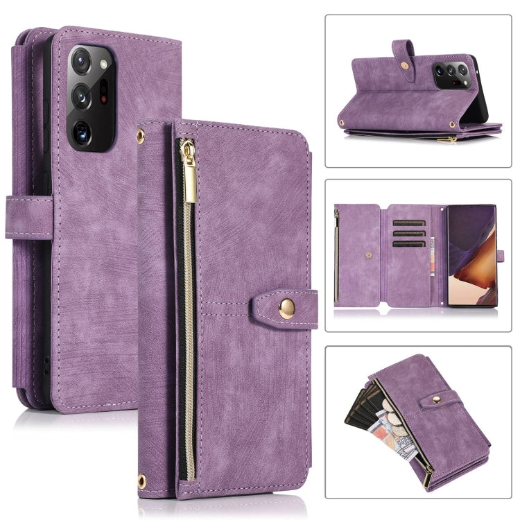 Custodia per cellulare in pelle con cerniera per portafoglio da 9 carte da sogno, For Samsung Galaxy Note20, For Samsung Galaxy Note20 Ultra, For Samsung Galaxy Note10, For Samsung Galaxy Note10+