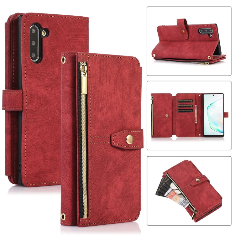 Custodia per cellulare in pelle con cerniera per portafoglio da 9 carte da sogno, For Samsung Galaxy Note20, For Samsung Galaxy Note20 Ultra, For Samsung Galaxy Note10, For Samsung Galaxy Note10+