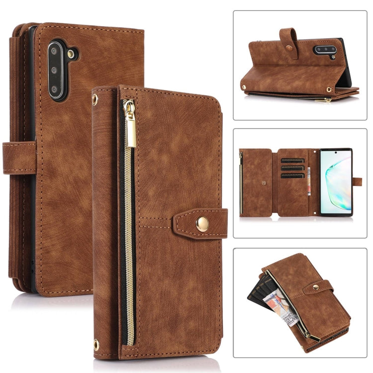 Custodia per cellulare in pelle con cerniera per portafoglio da 9 carte da sogno, For Samsung Galaxy Note20, For Samsung Galaxy Note20 Ultra, For Samsung Galaxy Note10, For Samsung Galaxy Note10+